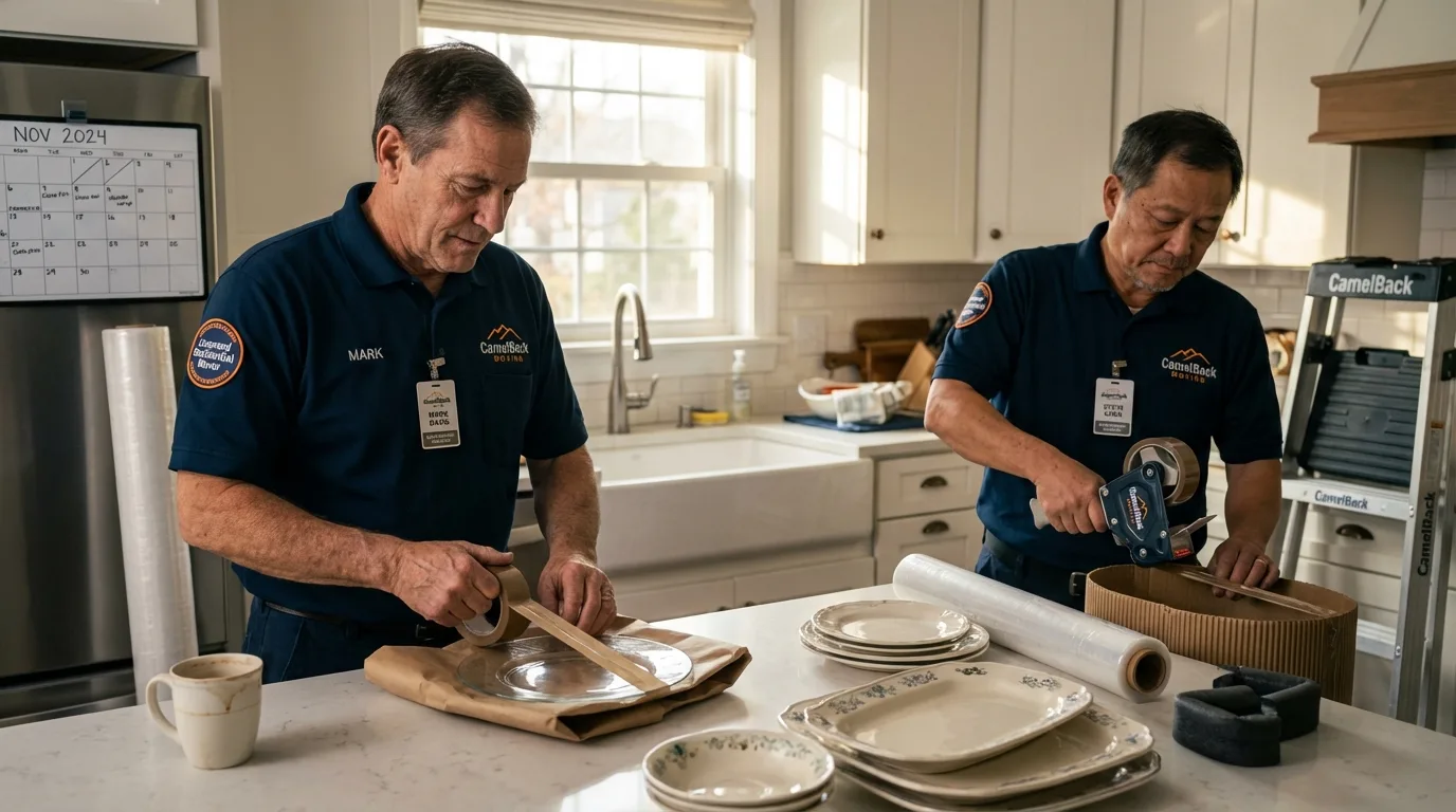 Professional crew packing kitchen dishware in Idaho Falls, ID